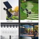 4LEDs Solar Power Garden Lamp Spot Light Outdoor Waterproof Lawn Landscape Path Spotlight 1W spotlight warm light