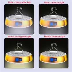 5.5v 20w Led Ufo-shaped Solar Light Super Bright Energy Saving Outdoor Power Outage Emergency Lamps Black with RC