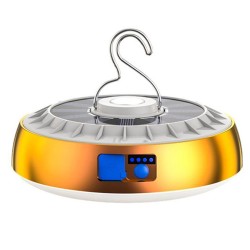 5.5v 20w Led Ufo-shaped Solar Light Super Bright Energy Saving Outdoor Power Outage Emergency Lamps Golden