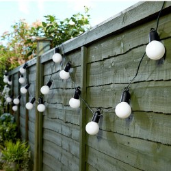 5m/6.5m LED Light Solar Power Warm White Lamp Outdoor Garden Courtyard Lighting Transparent shell_5m 20LED