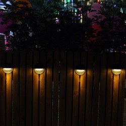 6LED Outdoor Solar-powered Fence Lamp Garden Landscape Light Decoration  White light