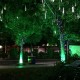 8 Tubes/Set LED 30cm Meteor Shower Solar Lamp Falling Rain Fairy String Lights Ultra Bright Drop Decoration Light colors