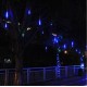 8 Tubes/Set LED 30cm Meteor Shower Solar Lamp Falling Rain Fairy String Lights Ultra Bright Drop Decoration Light blue