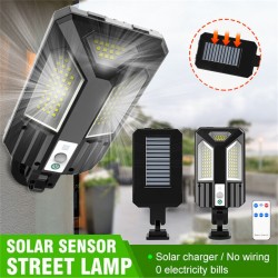 880000lm Led Solar Street Lamp Motion Sensor Light 3 Lighting Modes Garden Outdoor Street Light V95 with RC