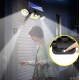 LED Solar Wall Light Outdoor Waterproof Motion Sensor Rotating Lamp for Garden Decoration White light