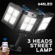 Led Solar Street Light 240/384/648/675led 3 Head Motion Sensor 270 Wide Angle Ip65 Waterproof RC Wall Lamp W785-2