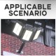 Led Solar Street Light 240/384/648/675led 3 Head Motion Sensor 270 Wide Angle Ip65 Waterproof RC Wall Lamp W785-2
