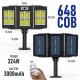 Led Solar Street Light 3 Head Motion Sensor 270 Wide Angle Ip65 Waterproof RC Wall Lamp W786-2