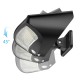 Motion Sensor Light 36LEDs Waterproof Security Light Solar Powered Wall Lamp for Patio Yard White light_Stainless steel