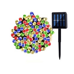 Outdoor Led Solar String Lights Waterproof Lamp 8 Modes for Room Garden Terrace 12 meters 100 lights Colorful