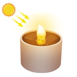 Outdoor Solar Candle Light Flameless IP42 Waterproof Induction Night Lamps for Garden Yard 1pc