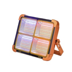 Portable Solar  Outdoor  Lights Ip66 Waterproof High-brightness 4 Light Setting Large-capacity Battery Camping Emergency Household Light Orange