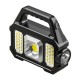 Solar Cob Led Outdoor Work Light Waterproof Portable Usb Rechargeable Torch Flood Lamp Silver