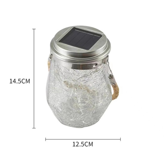 Solar Crack Lamp Auto On/off Outdoor Hanging Lantern Lights for Yard Lawn Holiday Lighting Decoration Four Colors