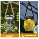 Solar Crack Lamp Auto On/off Outdoor Hanging Lantern Lights for Yard Lawn Holiday Lighting Decoration Warm Light