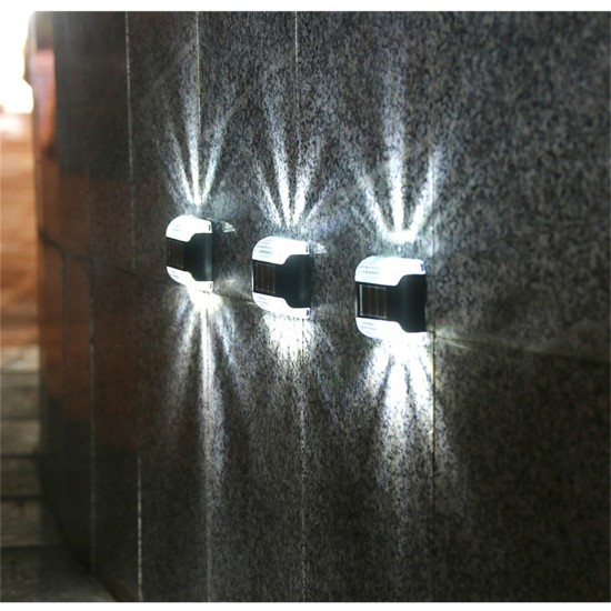 Solar Wall Light Outdoor Waterproof Up Down Luminous Lighting Solar Lamps Stairs Fence Night Light Cold White