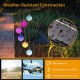 Solar Wind Chimes Color Changing Led String Lights Hanging Pendant with S-shaped Hook Colorful