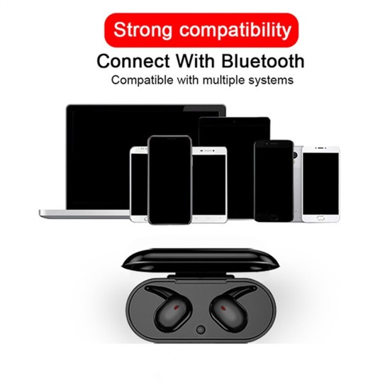 Y30 Tws Bluetooth-compatible 5.0 Wireless Stereo Headphones In-ear Noise Cancelling Waterproof Earbuds Headset With Charging Case White