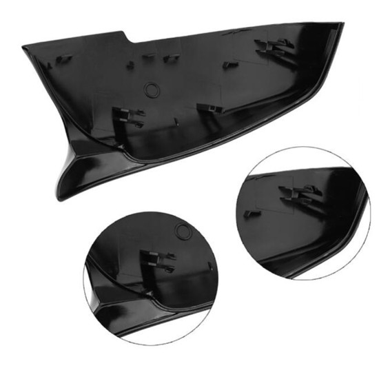 Outer Rearview Mirror Housing Horn Rearview Mirror Cover for BMW F20 F21  F87 M2 F23 F30 F36 X1 E84 OE:51162222543/51162222544 matte Black
