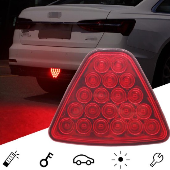 20 LED Car Motorcycle  Trailer Tail Reverse Brake Light Work Lamp Stoplight Bulb Red shell_Driving pilot flash/brake always on