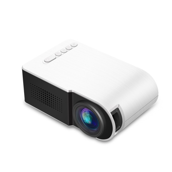 YG210 Mini Portable Projector Video Digital HD 1080P LCD 18W Energy Saving Projectors for Home Cinema Theater blue_European regulations
