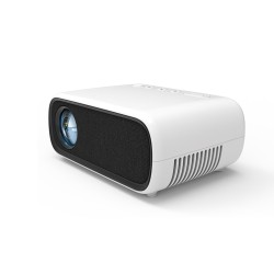 YG280 Mini Small Projector HD 1080P LED Micro Projector Portable Home Media Player White UK Plug