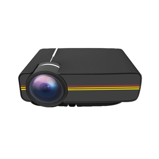 YG400 Universal HD Portable Homehold Multimedia Projector with Built-in Loudspeaker Support 100inch Large Screen Projection black_regular version