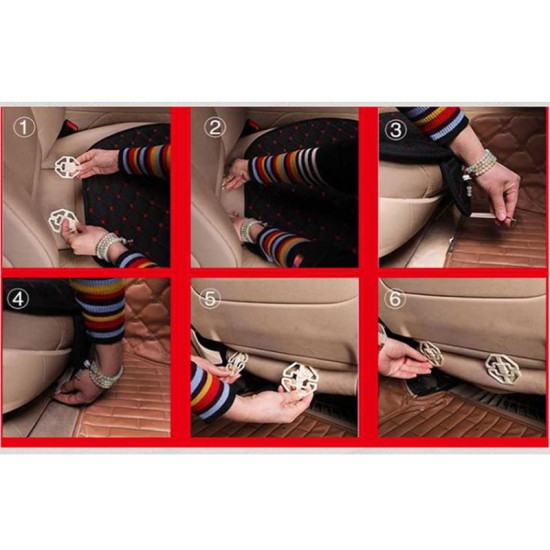 Car Seat Cover set Four Seasons Universal Design Linen Fabric Front Breathable Back Row Protection Cushion Romantic purple waist_Five-piece suit (small waist)