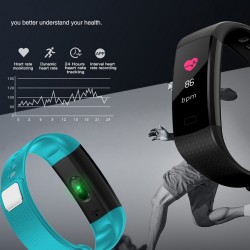 Y5 Smart Bracelet Color Screen Heart Rate Blood Pressure Blood Oxygen Health Monitoring Pedometer Smart Watch black