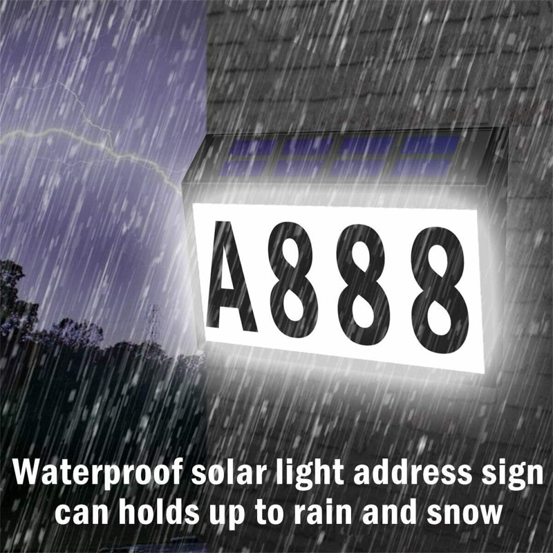 0.2w Solar Door Plaque Ip44 Waterproof Automatical On/off House Address Number Light Set 0.2w Solar Door Plaque Ip44 Waterproof Automatical On/off House Address Number Light Set
