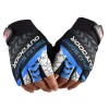 1 Pair Nylon Half Finger Gloves For Men Women Mountain Bike Fishing Fitness Yoga Non-slip Gloves blue 1 Pair Nylon Half Finger Gloves For Men Women Mountain Bike Fishing Fitness Yoga Non-slip Gloves blue