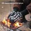 1 Pair Outdoor Finger Gloves 800-degree High Temperature Resistant Thickened Anti-scald Flame Retardant Gloves 1 pair 1 Pair Outdoor Finger Gloves 800-degree High Temperature Resistant Thickened Anti-scald Flame Retardant Gloves 1 pair