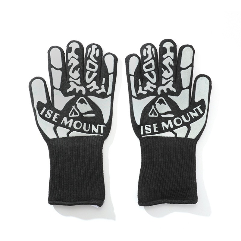 1 Pair Outdoor Finger Gloves 800-degree High Temperature Resistant Thickened Anti-scald Flame Retardant Gloves 1 pair 1 Pair Outdoor Finger Gloves 800-degree High Temperature Resistant Thickened Anti-scald Flame Retardant Gloves 1 pair