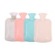 1000ml Hot  Water  Bottle, Classic Solid Color Thick Silicone Rubber Bag, Explosion-proof Anti-scalding Injection Style Hand Warmers Off white