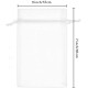 100Pcs Organza Bags Mesh Candy Bags Drawstring Jewelry Pouches for Present Wedding Giveaways 5in x 7in/ 13 x 18cm white