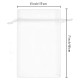 100Pcs Organza Bags Mesh Candy Bags Drawstring Jewelry Pouches for Present Wedding Giveaways 5in x 7in/ 13 x 18cm white