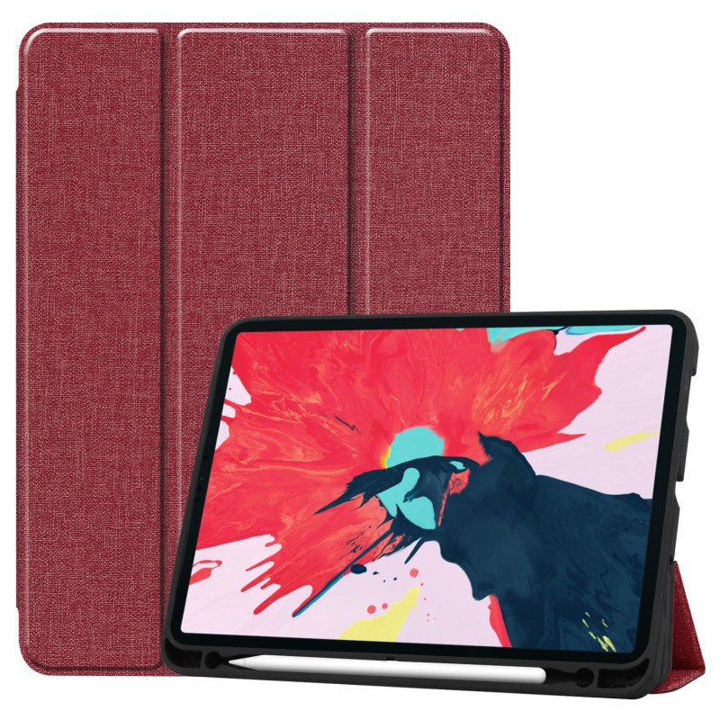 11 inch Foldable TPU Protective Shell Tablet Cover Case Shatter-resistant with Pen Slot for iPadPro red 11 inch Foldable TPU Protective Shell Tablet Cover Case Shatter-resistant with Pen Slot for iPadPro red