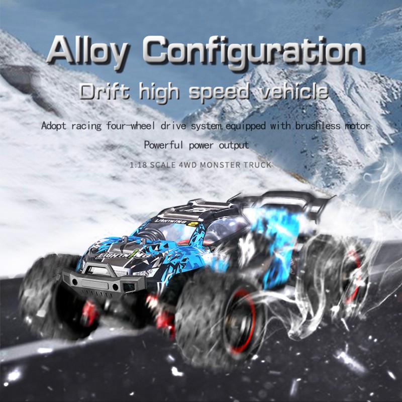 1/18 2.4G RC Car 52km/h High Speed Off-road Vehicle Rechargeable Brushless Remote Car For Boys Gifts 18421 red 1/18 2.4G RC Car 52km/h High Speed Off-road Vehicle Rechargeable Brushless Remote Car For Boys Gifts 18421 red
