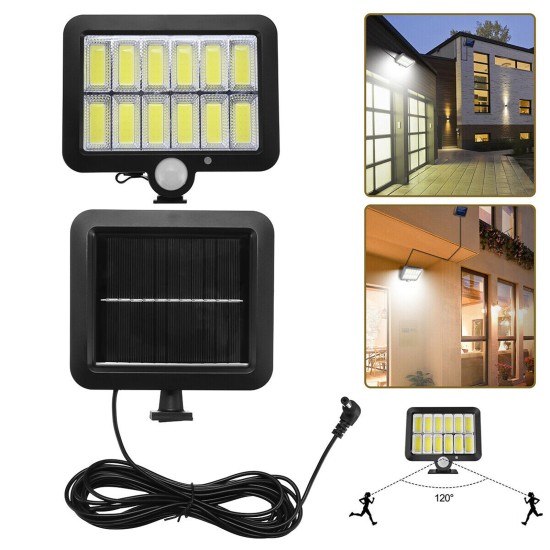 120000lm Solar Street Light 3 Modes Ip65 Waterproof Pir Sensitive Motion Sensor 120COB