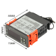 12V/24V/110V/220V STC-1000 Digital Temperature Controller Thermostat NTC K Gray Orange 12V