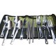 13pcs Outdoor Tableware 4 people Stainless Steel Chopsticks Spoons Forks Cutters Set Tableware For Kitchen Family As shown