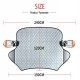 140cmx120cm Car Windscreen Frost Cover Snow Magnetic Cover Windshield General Car Cover with Two Mirror Covers white