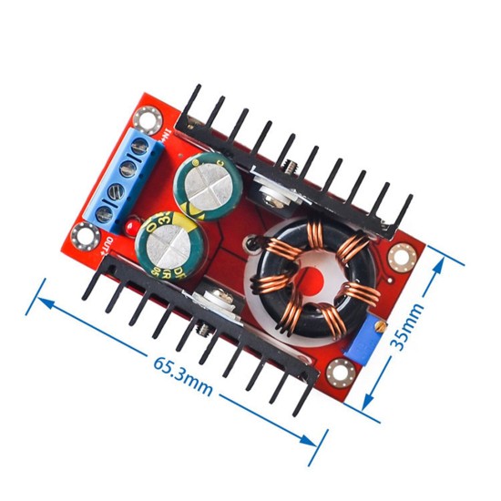 150w Adjustable Boost Converter Dc-dc 10-32v to 12-35v Step Up Power Supply Module