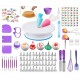 158Pcs/Set Cake Decorating Turntable Stand Icing Tips Piping Nozzles Baking Tools for Beginners Photo Color