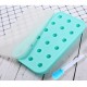 18 Grids Ice Cream Mold Silica Gel Ice Box Kitchen Bar Homemade Ice Hockey Ball Moulds 22mm water drop cyan + dropper