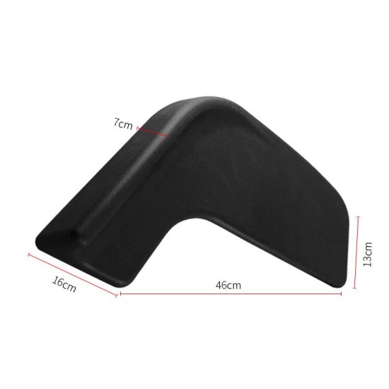 2 PCS Universal Car Front Bumper Lip Spoiler Wing Body Spolitter Protector black