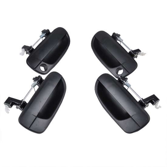 2 Pairs Outside Door Handle Front Rear Left Right for Hyundai Accent  black