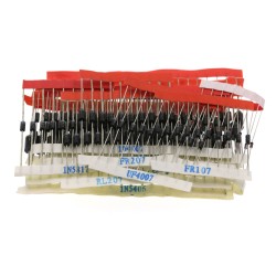 200 pcs 14 Kinds Diodes Assorted Kit 1n5404 1n4007 Rl207 1n5408 1n4004 1n4001 1n5406 1n5408 Uf4007 Fr107 Fr207