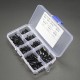 200PCS M3 * 6/8/10/12/16/20 Hexagon Socket Head Cap Screw Nut Set Countersunk Head black