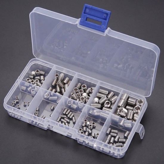 200pcs Stainless Steel 10 Specifications Hexagon Socket Screw Set